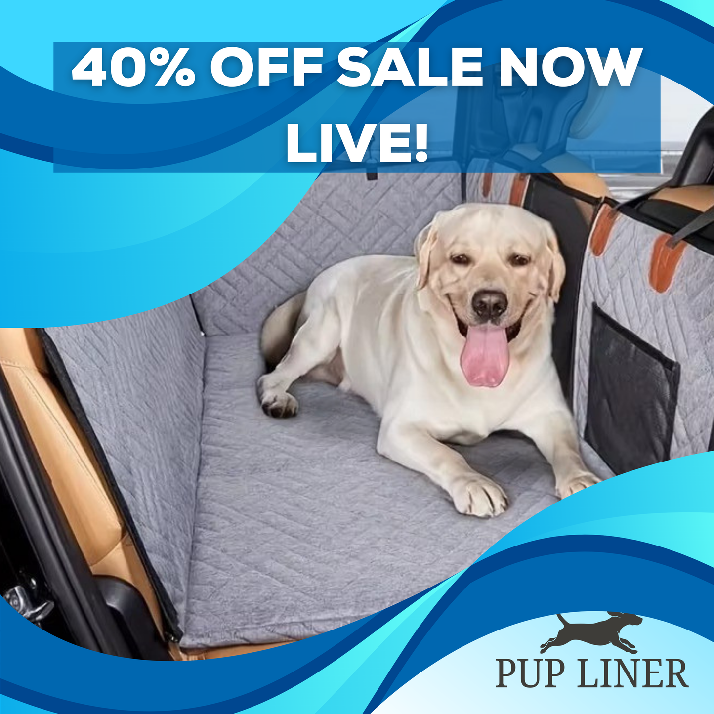 PupLiner- Hard bottom car dog seat cover